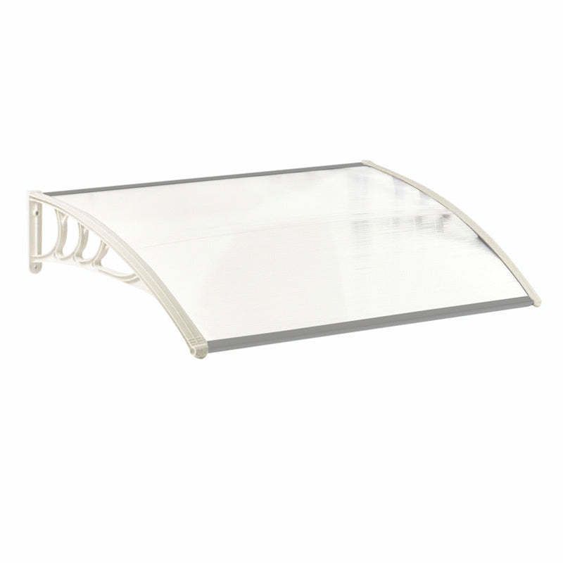 White Outdoor Curved Shielded Rain Shelter