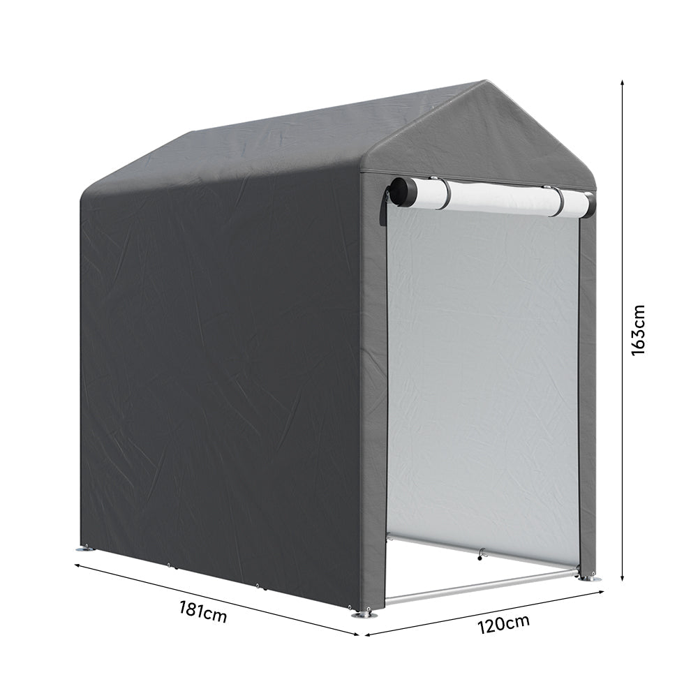 4 x 6 ft Portable Garden Storage Shelter with Roll-Up Door