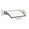 Outdoor Curved Shielded Awning - Rain Shelter - Black Awnings   L 120 x W 80 x H 23.8 cm Black 