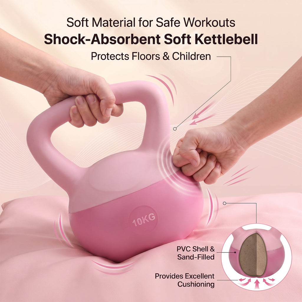 Strength Training Soft Kettlebell with Non-Slip Handle