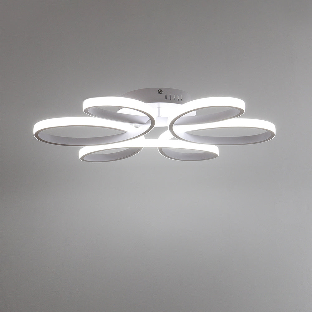Modern Acrylic Petal LED Semi Ceiling Light