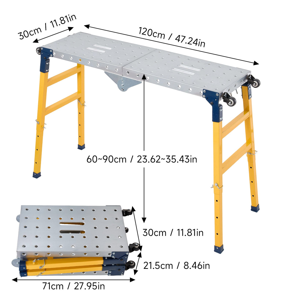 Foldable Workbench On Wheels
