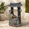 Solar Garden Water Fountain with Cascading Water Feature