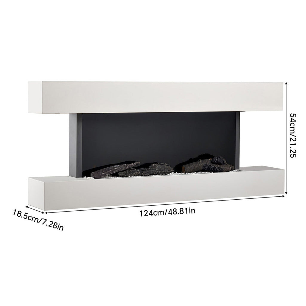 52 Inch Iron Frame Electric Fireplace Suite with WiFi App and Remote Control