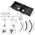 Double Bowl Quartz Resin Composite Kitchen Sink with Waste Kit