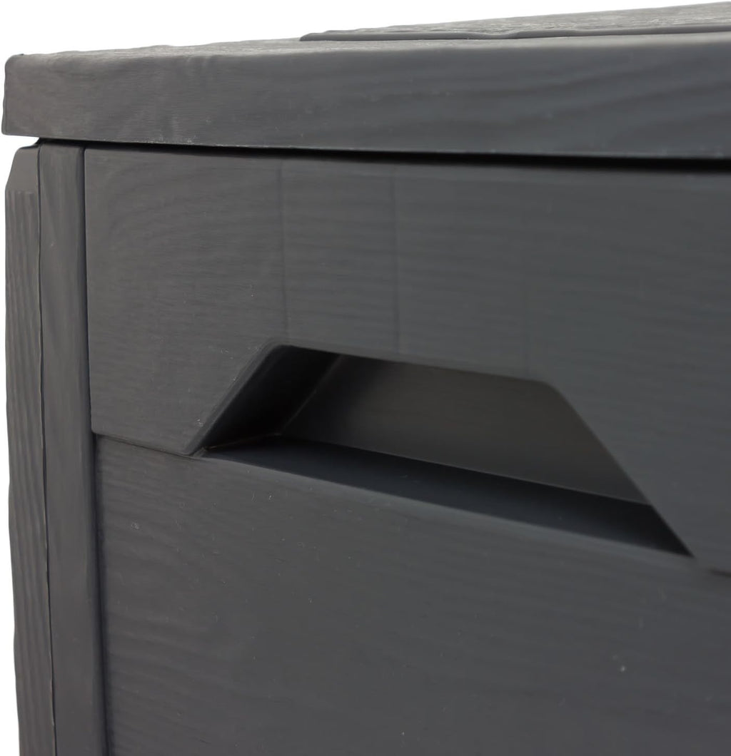 Keter Chalet-Jardin 12 Hollywood Garden Storage Chest Charcoal Grey 270 L