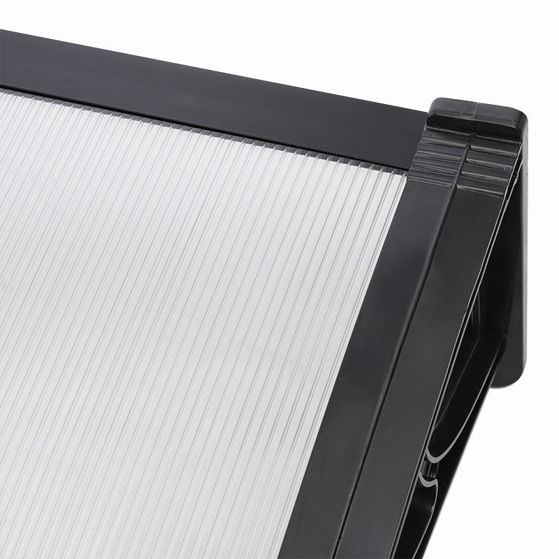 Black Outdoor Curved Shielded Rain Shelter