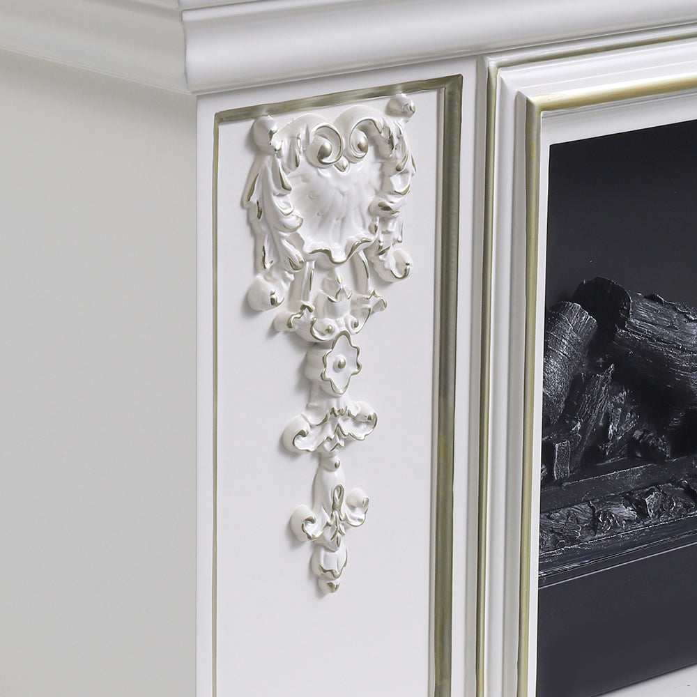 TV Stand Electric Fireplace Adjustable Flame