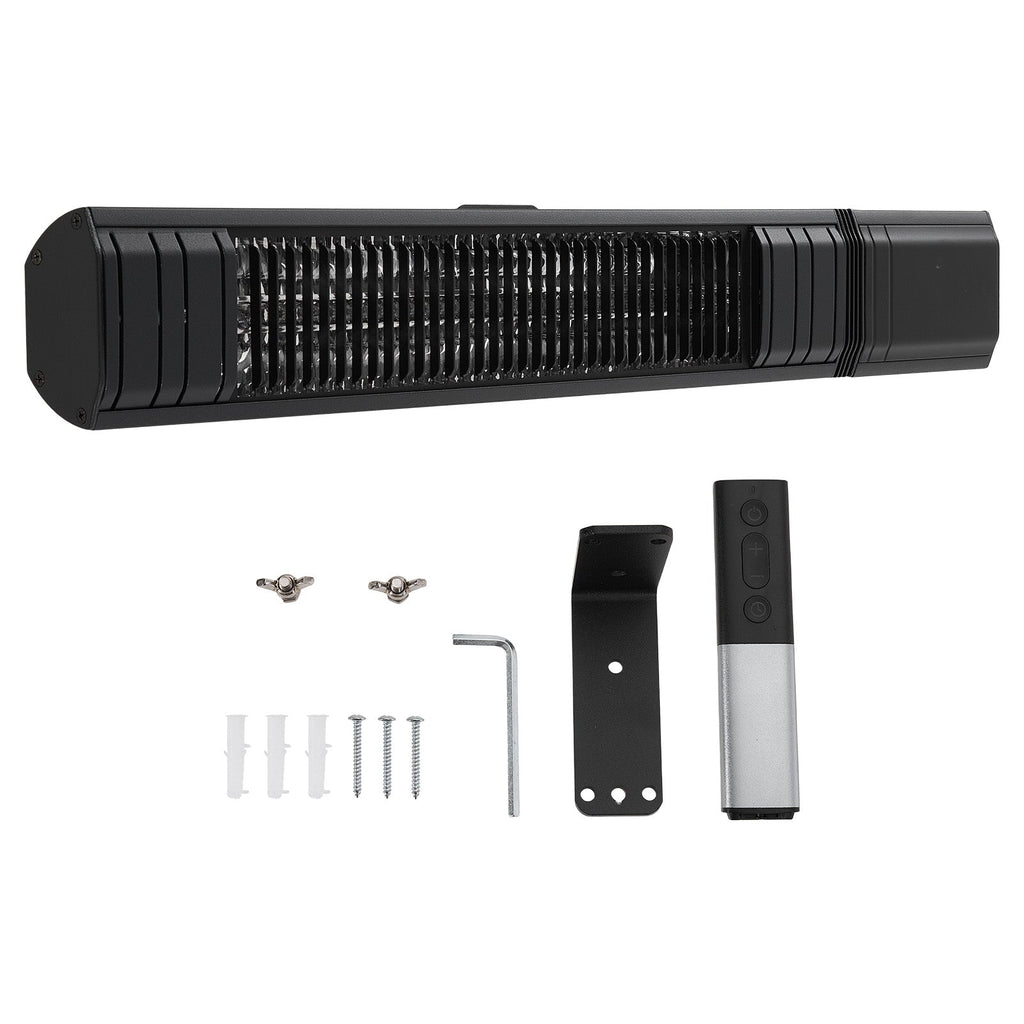 2000W Wall-Mounted Infrared Patio Heater with 9 Temperature Settings & 24H Timer