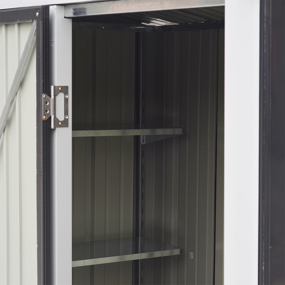 5 x 3 ft Metal Garden Storage Shed with Pent Roof & Shelves