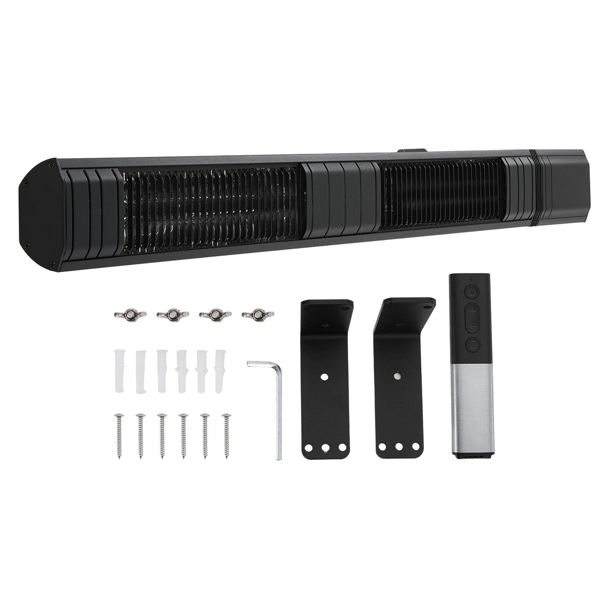 3000W Wall-Mounted Infrared Patio Heater with 9 Temperature Settings & 24H Timer