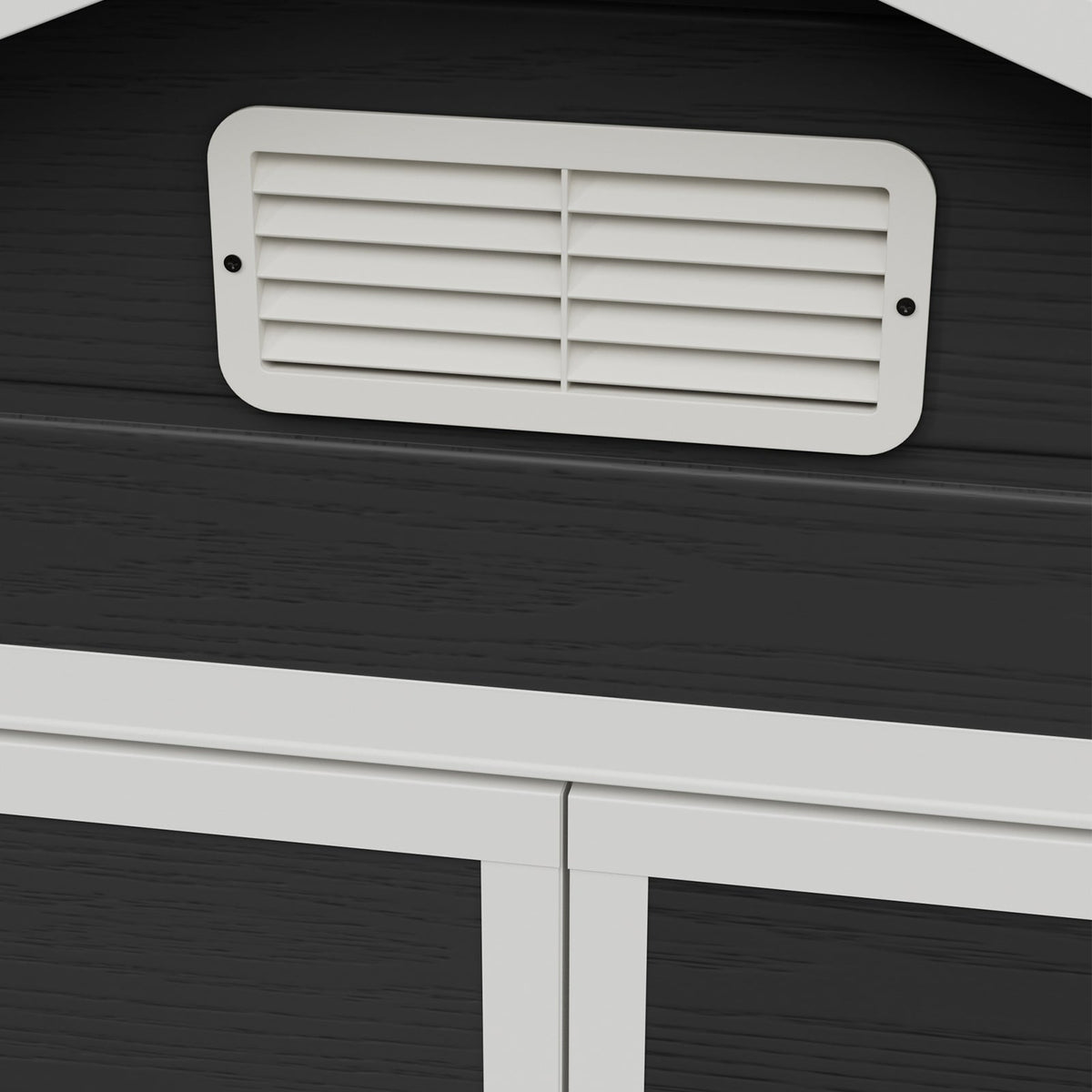 6 x 8 ft Plastic Garden Storage Shed with Apex Roof & Lockable Double Doors