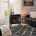 Freestanding Electric Fireplace Heater with Remote Control
