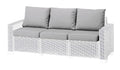 1,2 or 3 Seater Replacement Seat Cushion Pads for Keter Allibert California Rattan Outdoor Furniture | Water Resistant Rattan Patio Set Sofa Cushions Pads (3 Seater, Grey)