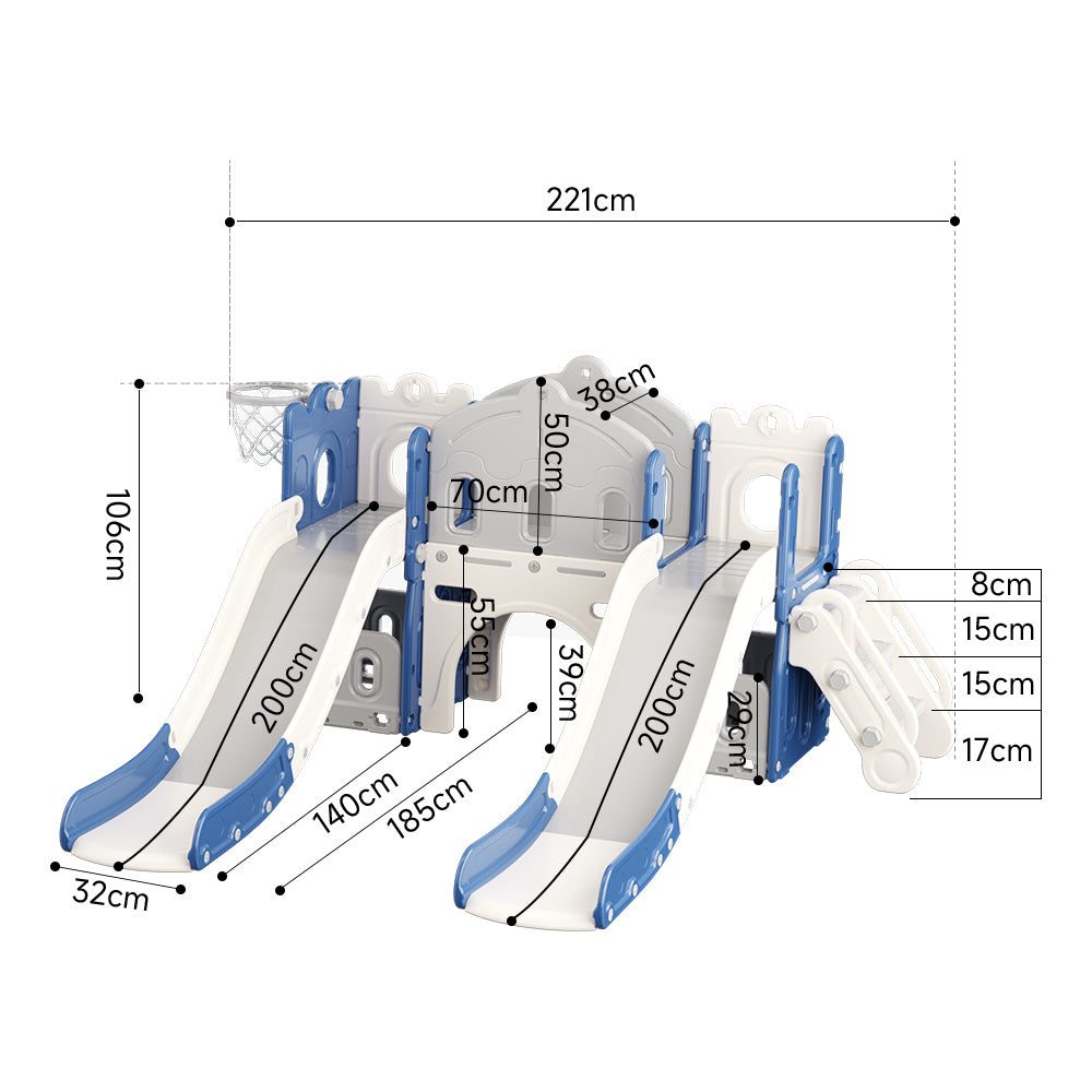Toddler Two Slides Playset