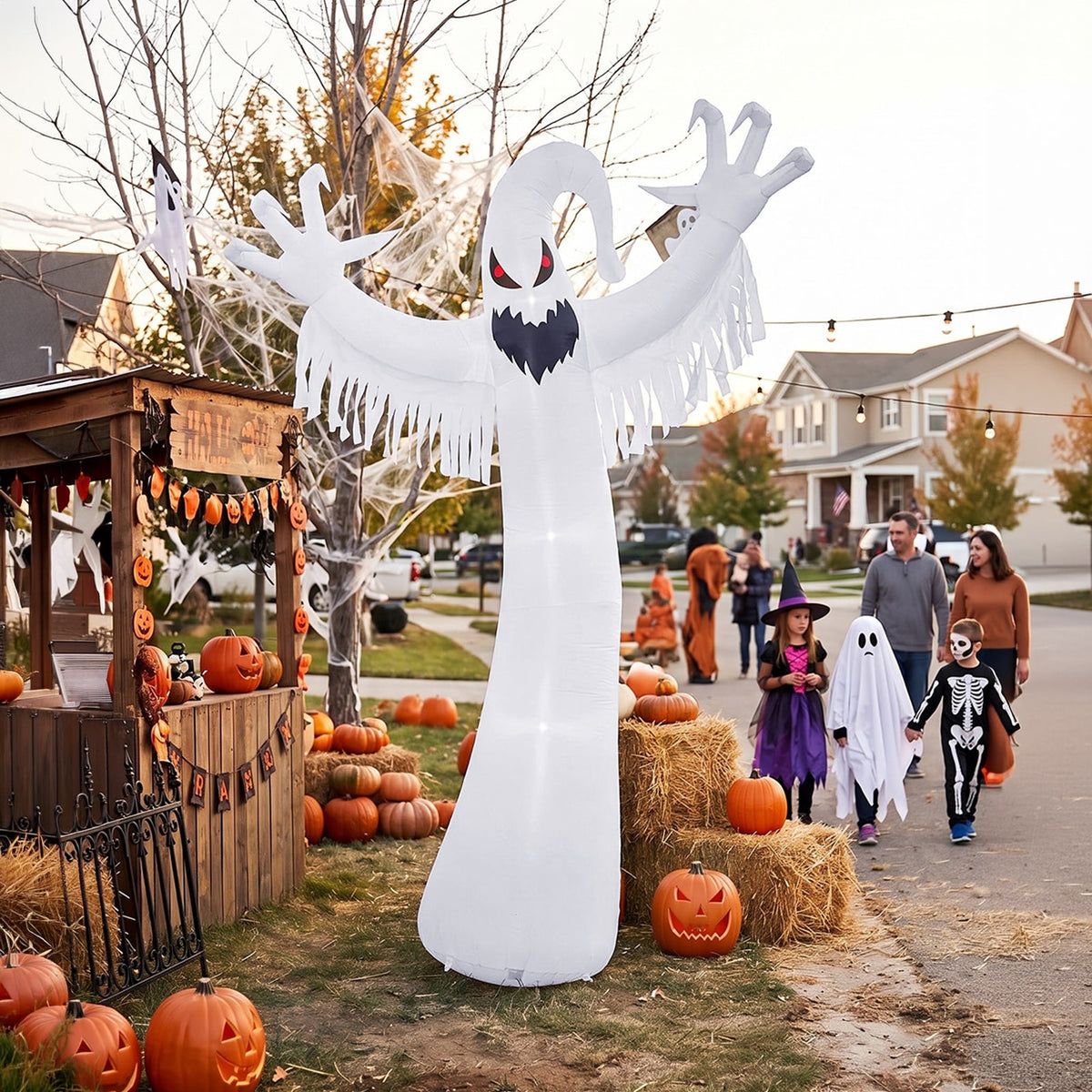 9 FT Halloween Inflatable Ghost Decoration with LED Lights