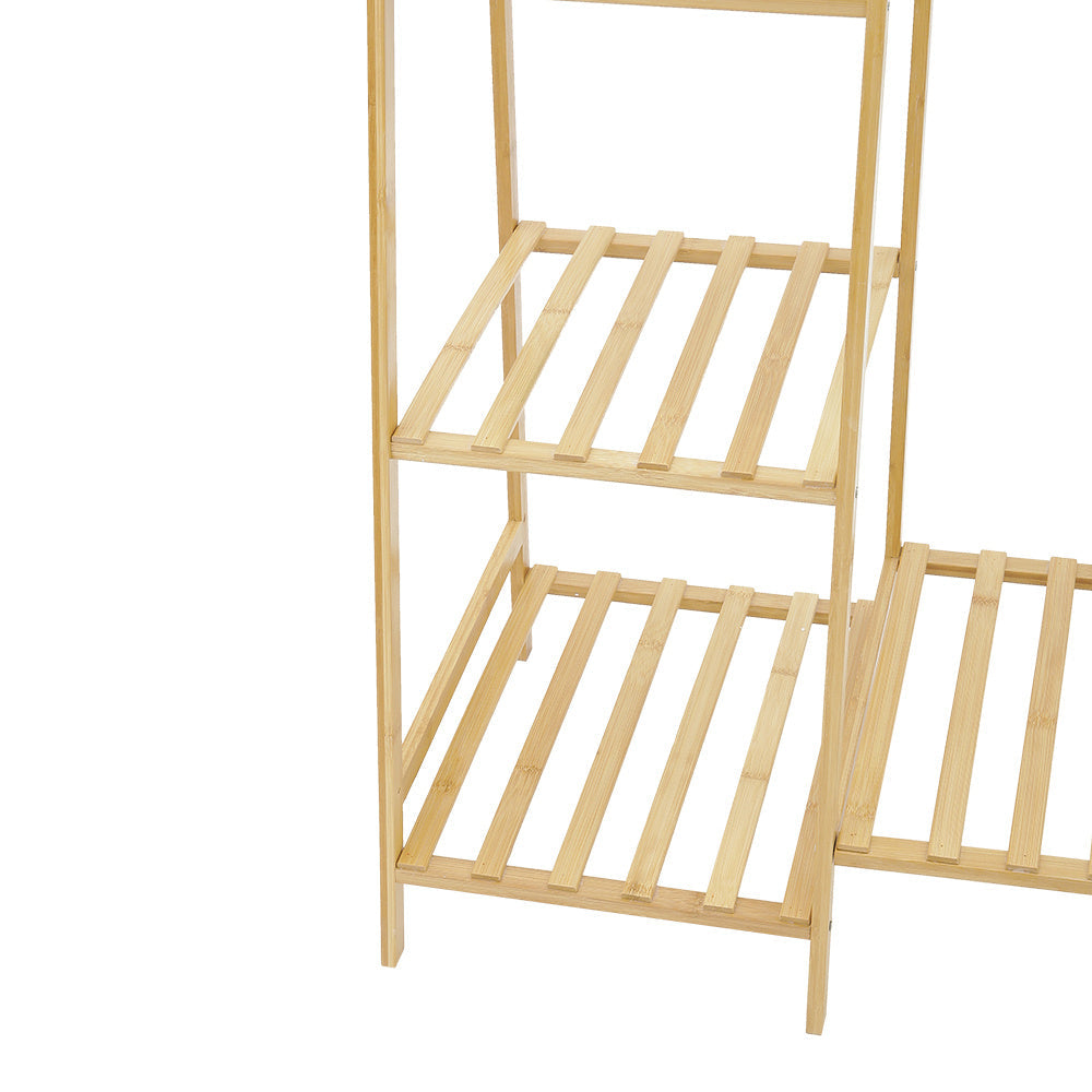Bamboo Bedroom Garment Clothes Rack Natural