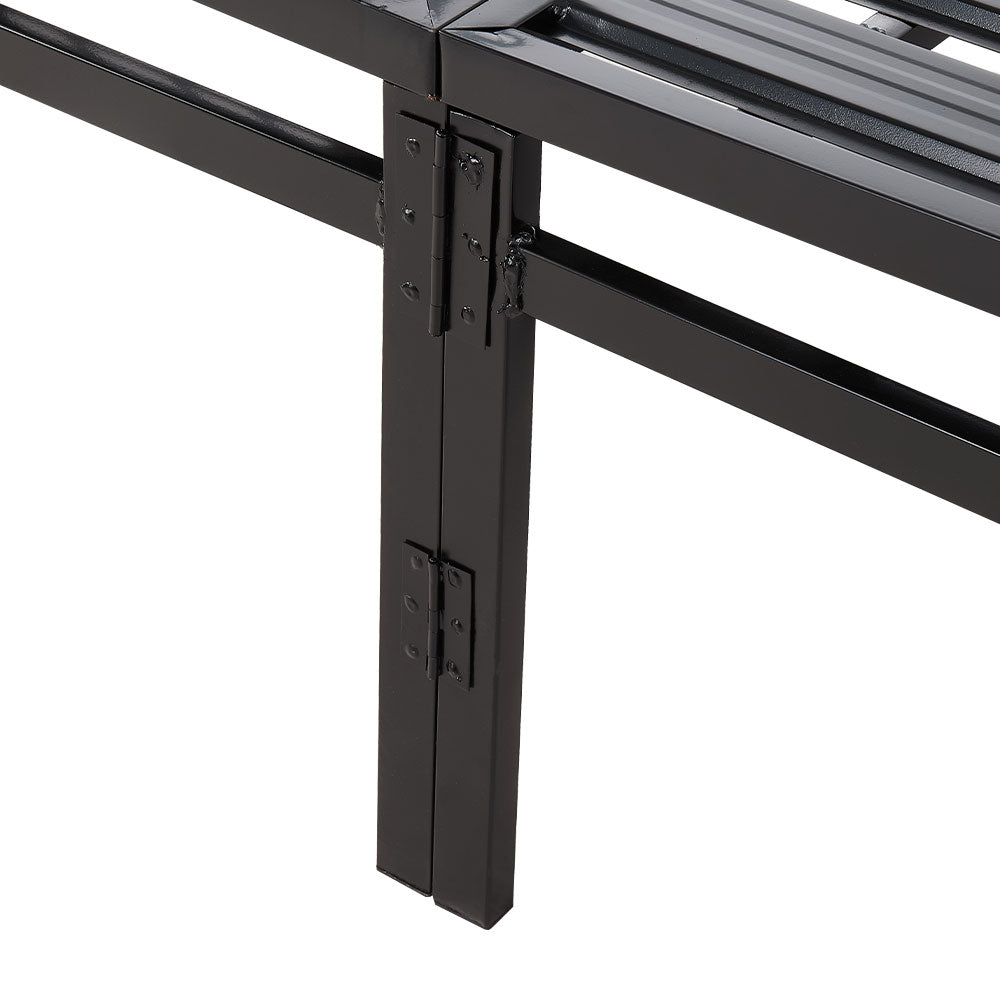 Metal Folding Bed Frame With Secure Buckle Design