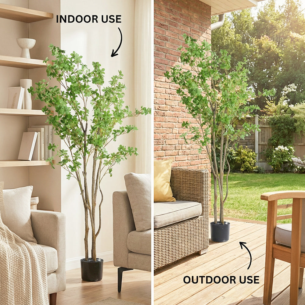 Artificial Enkianthus Tree Potted Plant Home Decoration