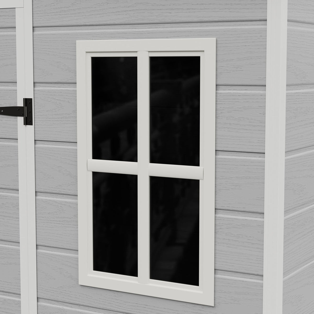 6 x 6 ft Plastic Garden Storage Shed with Pent Roof & Lockable Door