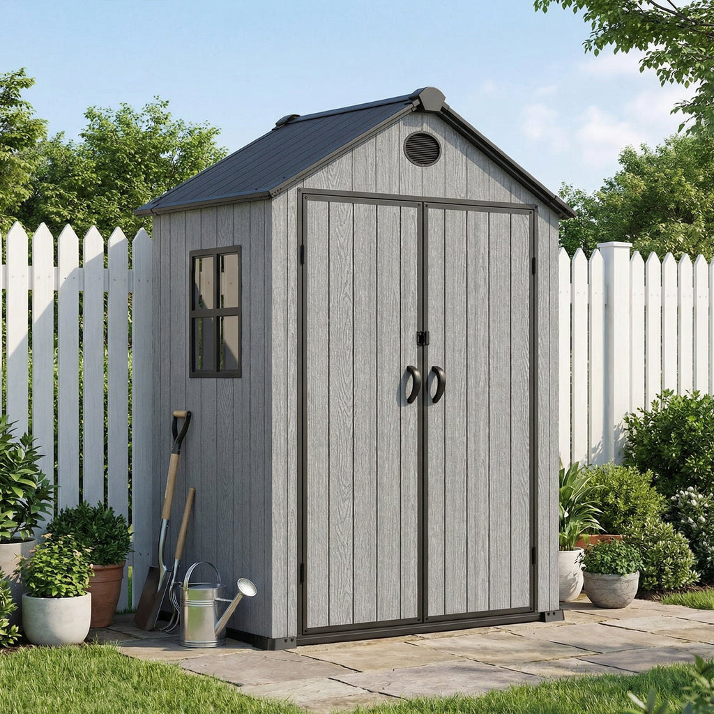 Plastic Garden Storage Shed with Apex Roof
