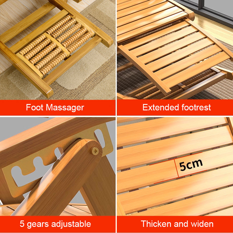 Bamboo Rocking Chair Foldable Recliner