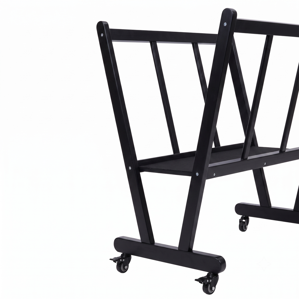 Wooden Canvas Print Storage Rack with Castors