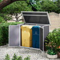5x2ft Grey Aluminum Alloy Garden Bin Storage Shed