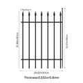 5-Panel Decorative Metal Garden Fence Set
