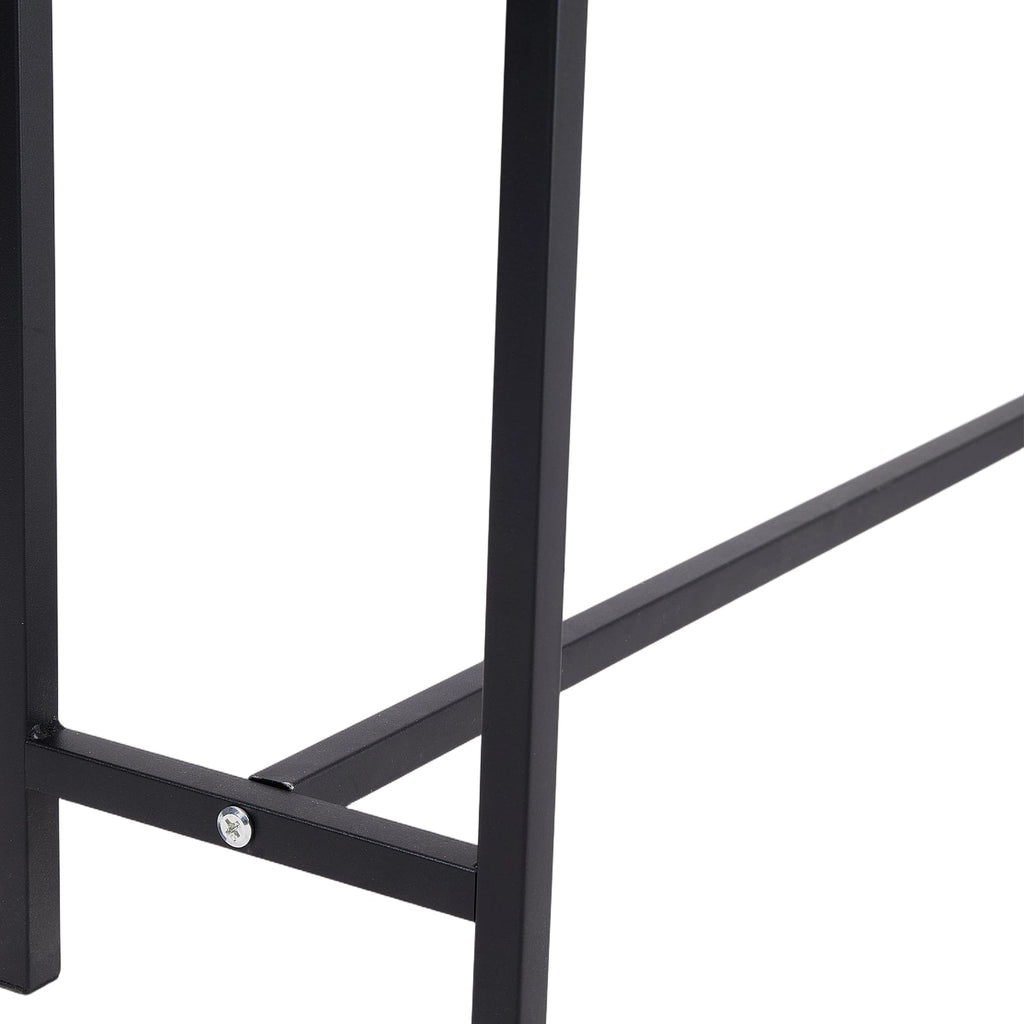 3-Tier Wood-Grain Narrow Console Table