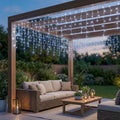 Solar-Powered LED Icicle String Lights with Remote Control
