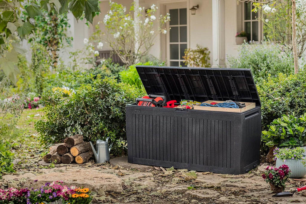 Keter Comfy Storage Box 270 L, Graphite Color, 116.7 x 54.6 x 8.6 cm