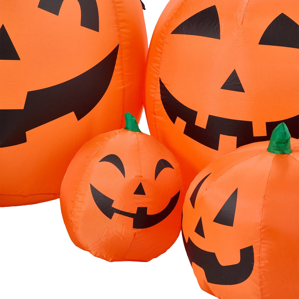 7 FT Halloween Inflatable Pumpkin Family Decoration with LED Lights