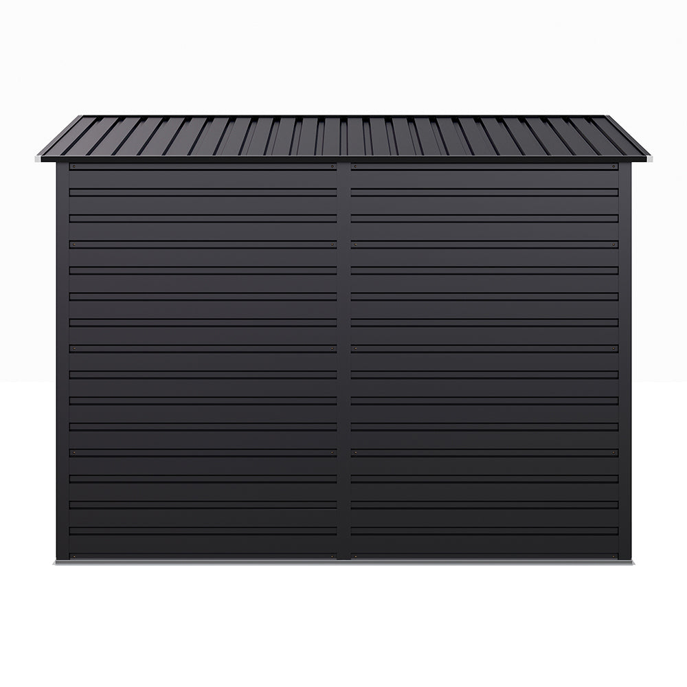 8 x 4 ft Galvanised Steel Garden Storage Shed with Lockable Double Doors