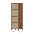 Narrow Bookcase Storage Cabinet with Doors