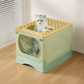 Foldable Cat Litter Box Top Entry Anti-Splashing Cat Toilet