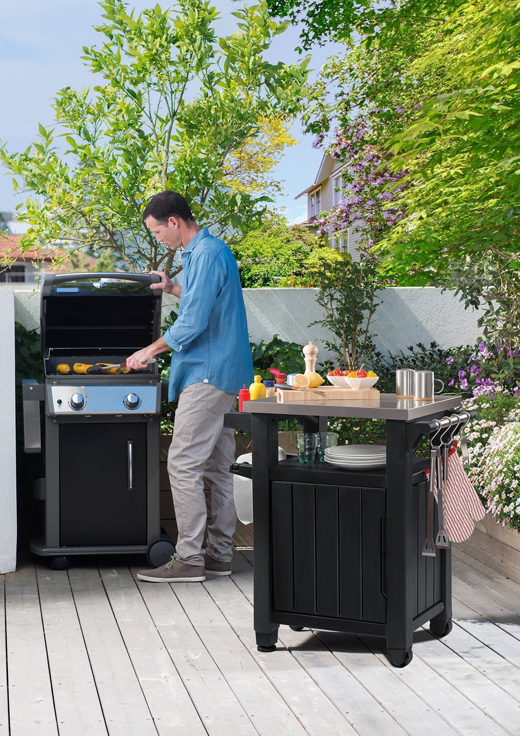 Keter Garden Kitchen and Food Station - Grey