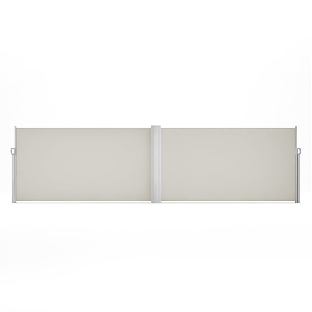 White Retractable Double Side Awning