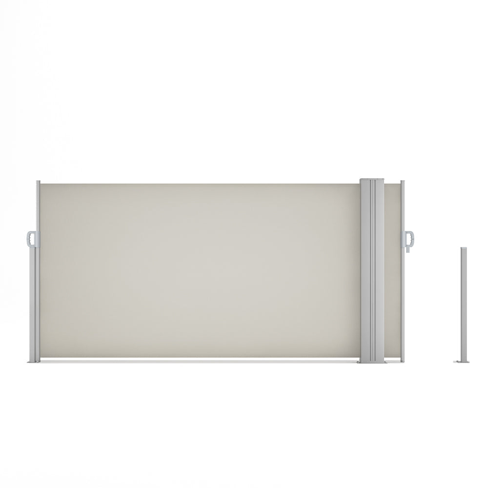 White Retractable Double Side Awning