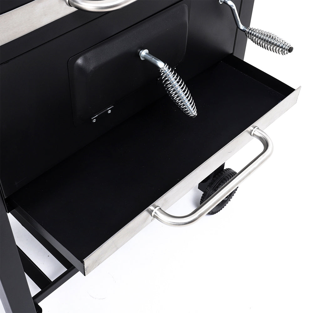 Charcoal BBQ Grill Barrel with Side Table