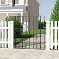 Black Metal Garden Gate Fence Gate