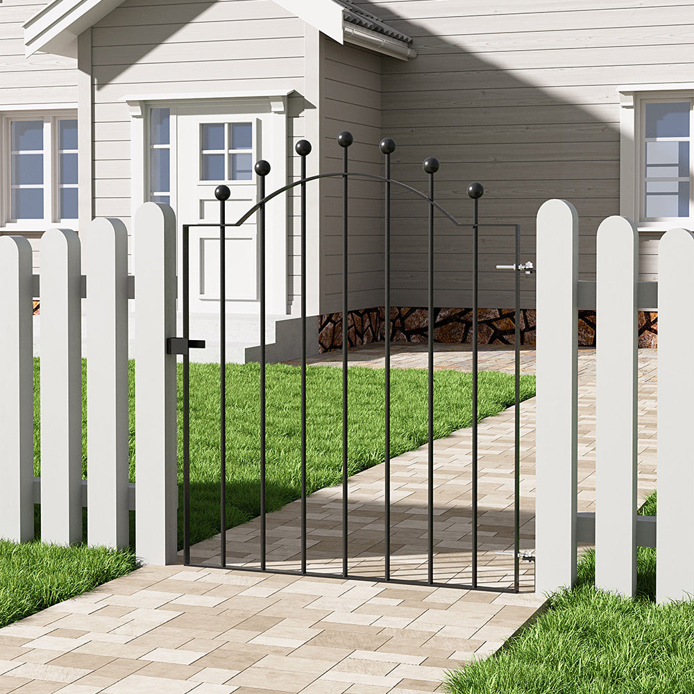 Black Wrought Iron Garden Gate