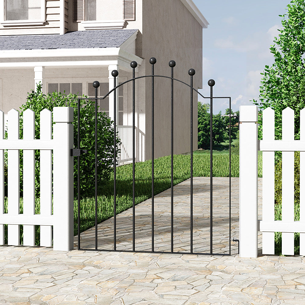 Black Wrought Iron Garden Gate