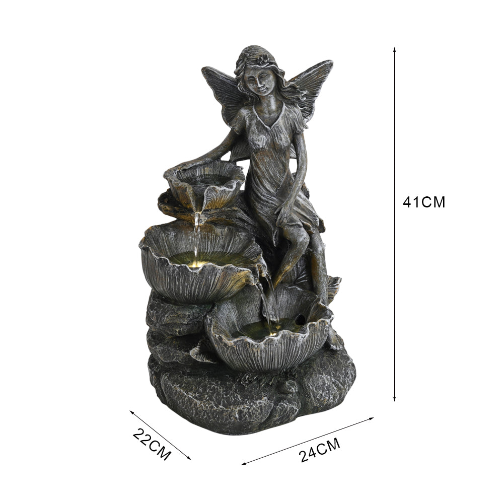 Fairy Solar Resin Water Fountain