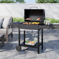 Black Steel Outdoor Garden Charcoal Grill
