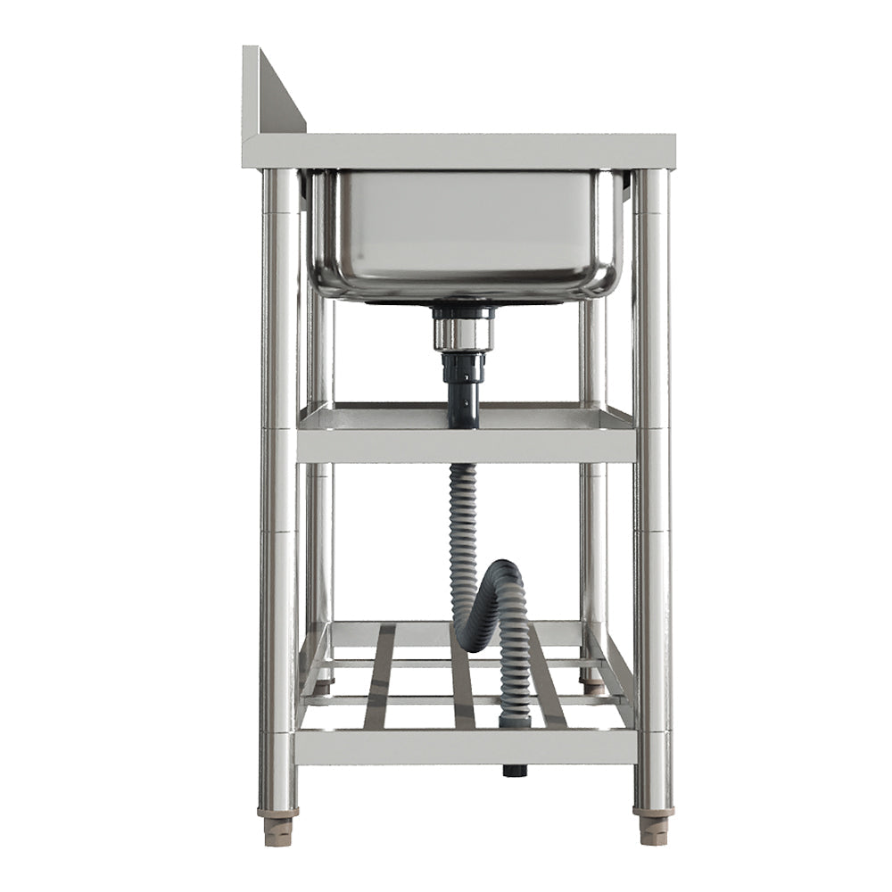 Durable Stainless Steel Sink with Side Drainer