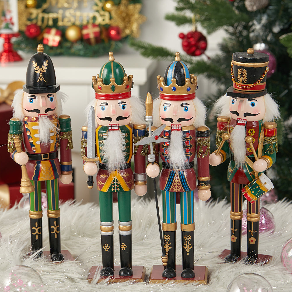Wooden Nutcracker Soldier Figurine Christmas Ornament