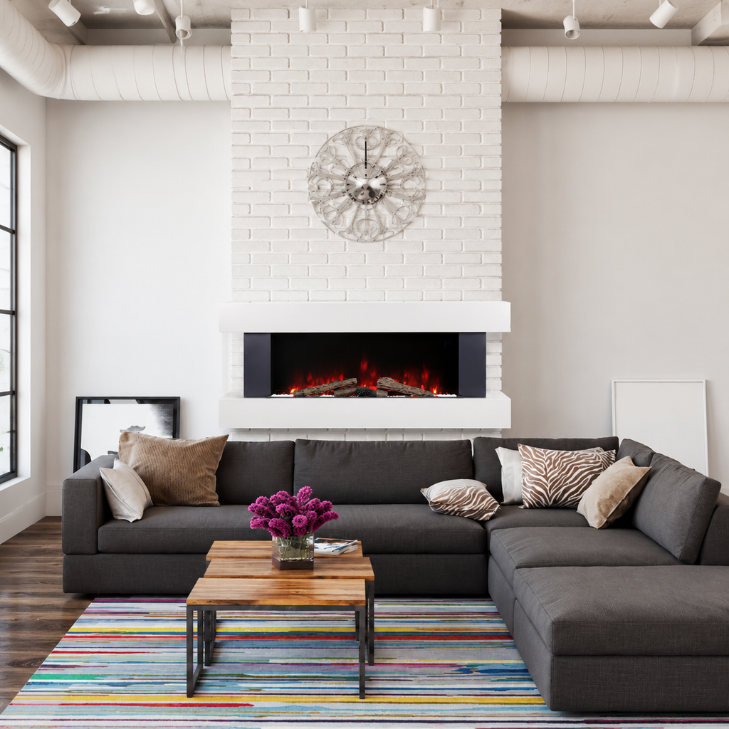 52 Inch MDF Electric Fireplace Suite with WiFi App and Remote Control