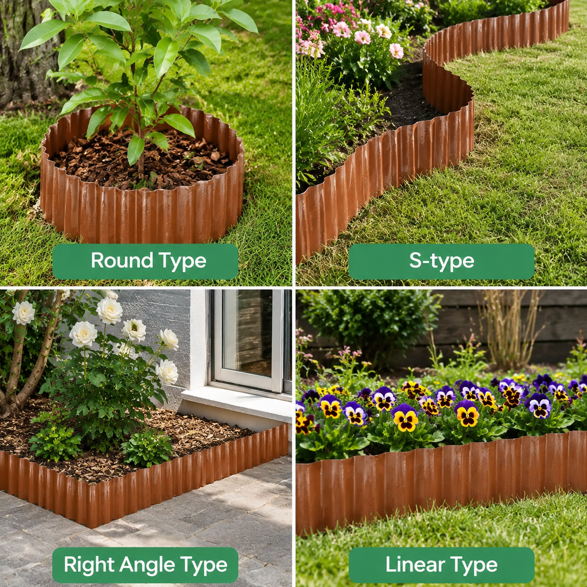 Corrugated Metal Garden Edging