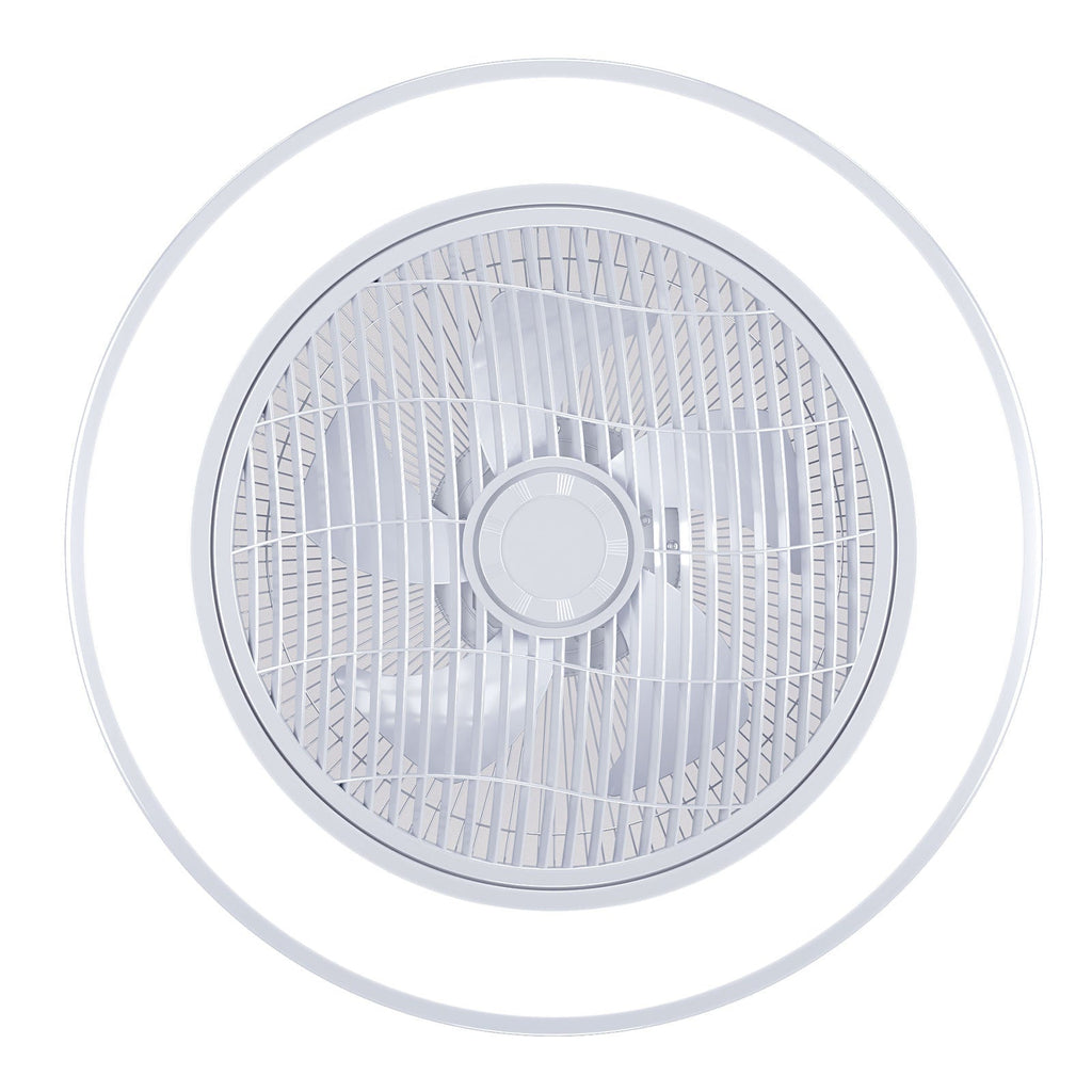 Acrylic Ceiling Fan Features Integrated LED Lighting